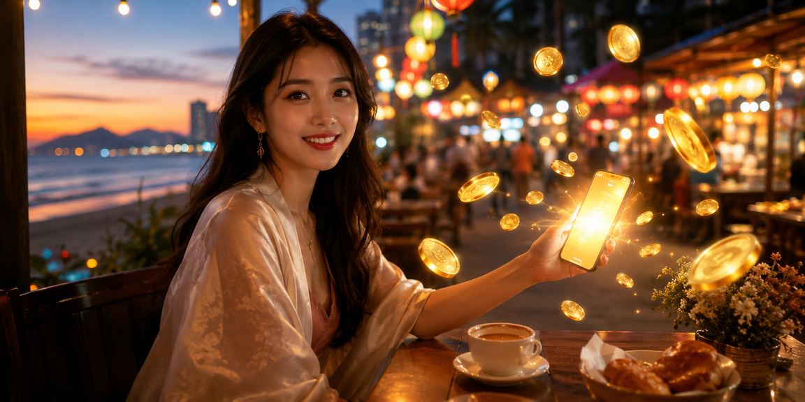 Người dùng Đà Nẵng mở giao diện casino online và nhận hoàn tiền cashback trên điện thoại